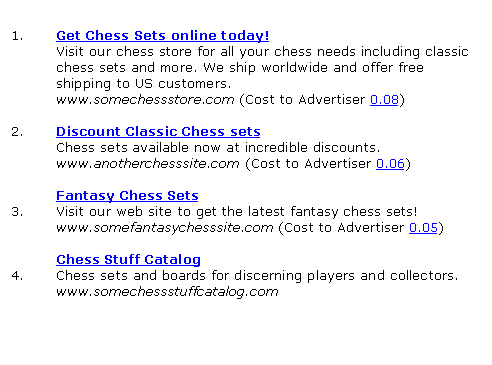 Pay-Per-Click Search Engine Results